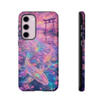 Holographic Koi Cherry Blossom Vaporwave Art Tough Phone Case