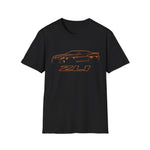 Chevy Camaro ZL1 Orange Outline Muscle Car Graphic Modern Sports Car T-shirt Enthusiast Gift