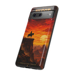 Western Sunset Cowboy Phone Case | Rugged Protective Cover