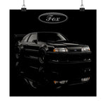 Ford Mustang Foxbody Poster Wall Art Print Classic Muscle Car Garage Decor Gift
