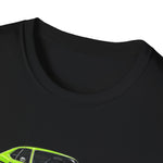 1971 Demon Green Classic Muscle Car T-Shirt | Vintage Coupe Illustration