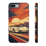 Retro Sunset Countach phone case | Sports car tough cover