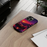 FD RX-7 Retro Sunset Sports Car Tough Case | Neon Vaporwave Beach Drive
