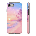 Pastel Beach Sunset Haze Vaporwave Art Tough Phone Case