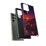 FD RX-7 Retro Sunset Sports Car Tough Case | Neon Vaporwave Beach Drive