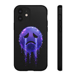 Glitch Sad Face Phone Case, Anime Melt Static Tough Cover