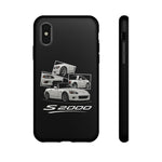 White S2000 Roadster Collage JDM Tough Phone Case Cover Gift