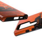 Orange Mustang Art Phone Case, GT500 American Muscle Car Tough Cover for Male