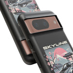 R34 Skyline GT-R Sakura Mountain JDM Tough Phone Case Gift