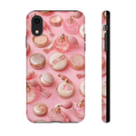 Pink Vintage Vanity Phone Case, Girly Pattern Tough Cover