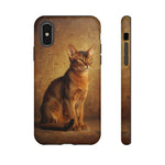 Abyssinian Warm Ticked Portrait Art Tough Phone Case