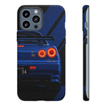 R34 Skyline Afterburner Rear GT-R Tough Phone Case for JDM Fans