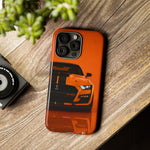 Orange Mustang Art Phone Case, GT500 American Muscle Car Tough Cover for Male