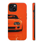 Orange Supra Phone Case, MK4 90s JDM Legend Tough Protective Cover for Men