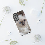 Ragdoll Kitten Phone Case, Blue Eyes Macro Portrait Cover, Gift