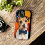 Dapper Terrier Portrait Tough Phone Case - Color Block Art