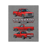 1994 Red Silverado 1500 Truck Blanket | Vintage Chevy Pickup Illustration