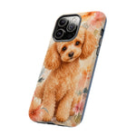 Miniature Poodle Whimsical Watercolor Art Tough Phone Case