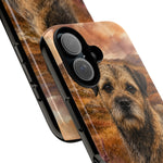 Border Terrier Earthy Watercolor Art Tough Phone Case