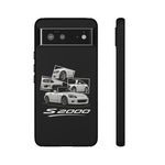 White S2000 Roadster Collage JDM Tough Phone Case Cover Gift