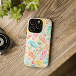 Watercolor Flip Flops pattern Tough Case | Beach Shells Phone Cover