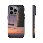 Temple Bell Sunset Phone Case Japan Zen Tough Case