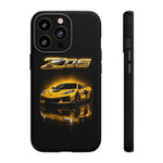 Z06 Corvette Phone Case, Yellow Neon Chrome Studio Cover