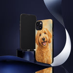 Goldendoodle Fluffy Curls Portrait Art Tough Phone Case
