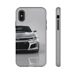 Silver Camaro Phone Case, ZL1 American Muscle Car Tough Cover for Men Gift