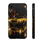 71 Camaro Z28 Phone Case, Rainy City Night Muscle Car Tough Cover