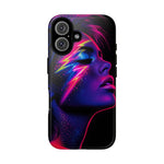 Neon Lightning Face 80s phone case | Tough Case