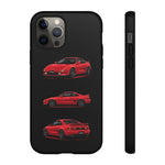 Red MR2 JDM Sports Car Phone Case Tough Multi View