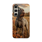 German Wirehaired Pointer Autumn Art Tough Phone Case