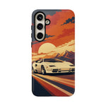 Retro Sunset Countach phone case | Sports car tough cover