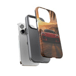C8 ZR1 Corvette Phone Case, Red Foggy Coastal Road Cover