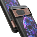 Holographic Skull Phone Case, Shattered Glass Iridescent Cover
