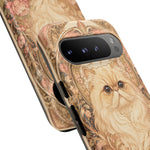 Persian Cat Floral Art Nouveau Tough Phone Case