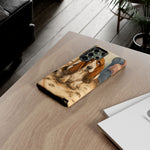Guilty Basset Hound Phone Case, Muddy Watercolor Art Cover
