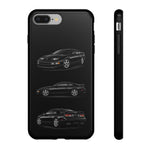 Black 300ZX Sports Car Tough Phone Case - Multi View