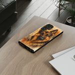 German Shepherd Loyal Watercolor Portrait Art Tough Phone Case