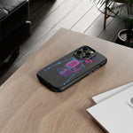 Neon Anatomical Skeleton Phone Case | Internal Displacement Art