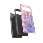Cherub Cloud Throne Phone Case, Pastel Marble 3D Render Cover