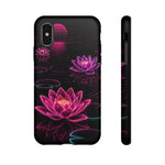 Neon Water Lilies Vaporwave Tough Phone Case