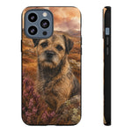 Border Terrier Earthy Watercolor Art Tough Phone Case
