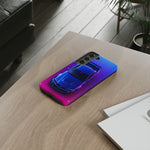 R34 Skyline Phone Case, Blue Top-Down Duotone Gradient Cover