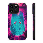 Neon Flamingo Pool Vaporwave Art Tough Phone Case