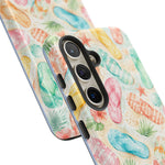 Watercolor Flip Flops pattern Tough Case | Beach Shells Phone Cover