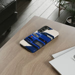 R34 Skyline GT-R Bayside Blue Tough Phone Case for 90s JDM Fans