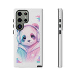 Pastel Panda Phone Case, Glitch Color Block Cover
