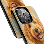 Goldendoodle Fluffy Curls Portrait Art Tough Phone Case